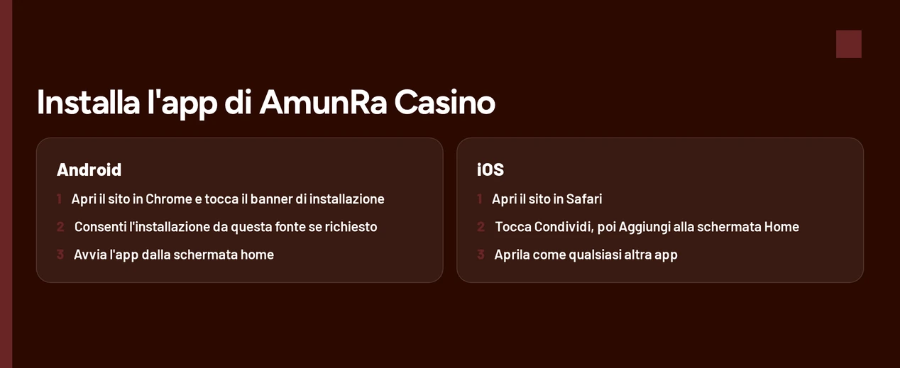 Installa app mobile.