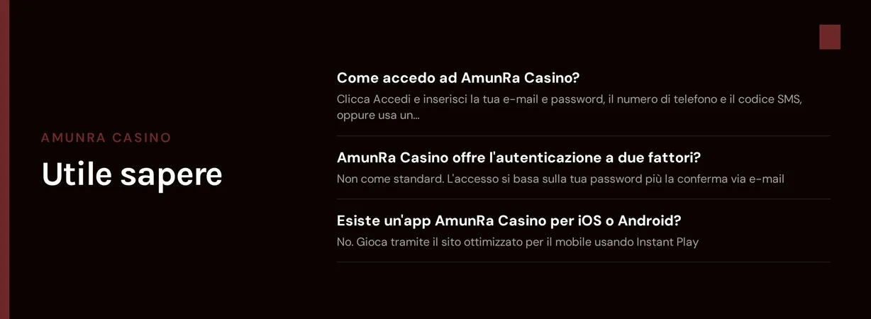 Esplora FAQ essenziali