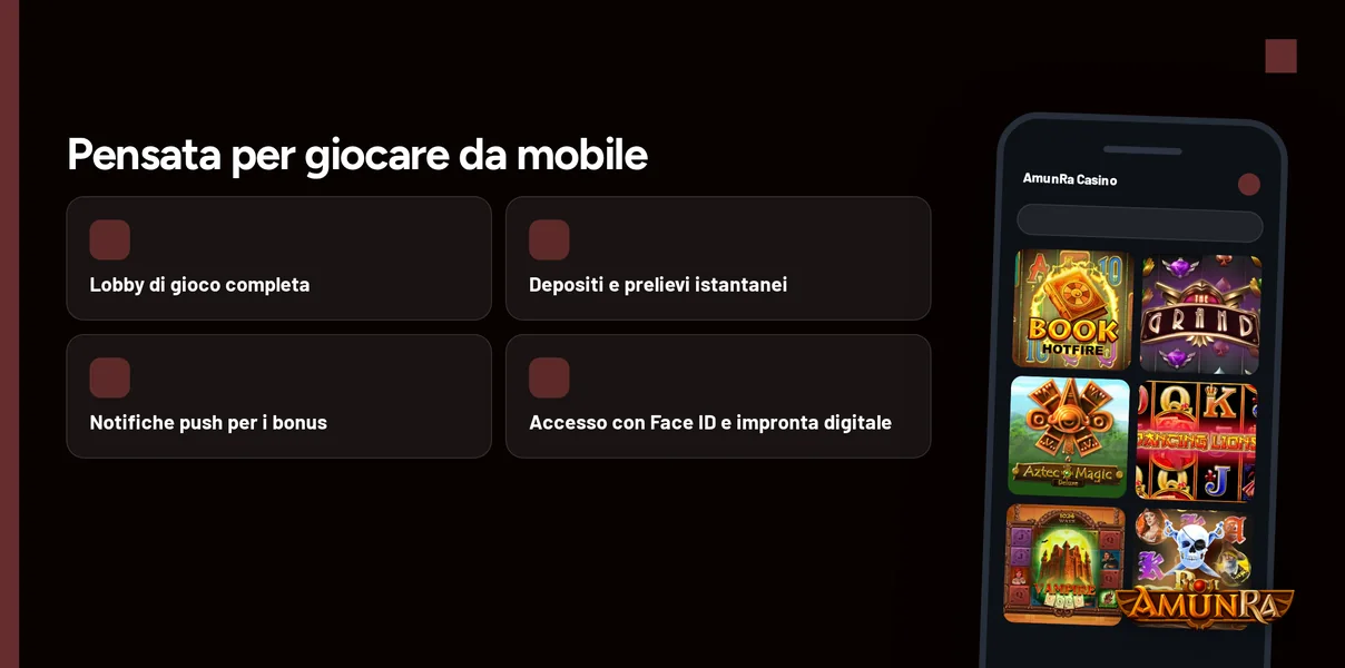 Funzionalità mobile da scoprire.