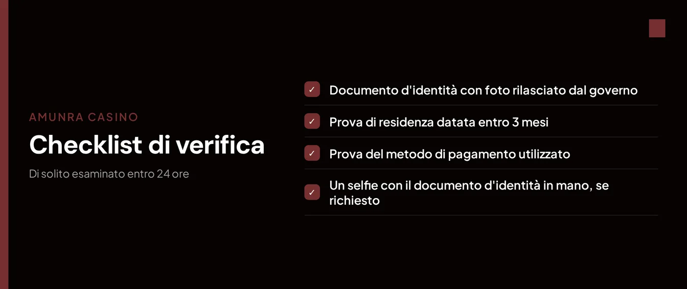 Verifica documenti identità residenza.